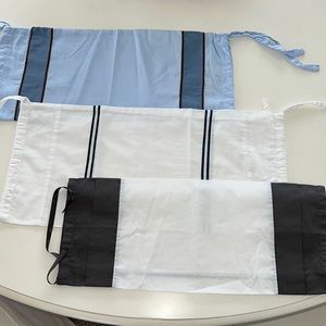 Set of 3 Made in Italy Restoration Hardware 100% cotton bolster pillow shams